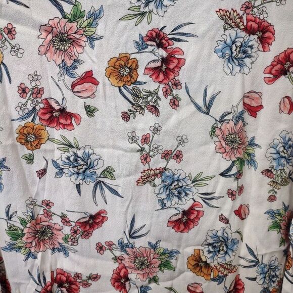 Faith‎ & Zoe Multicolor Thin Floral Blouse 3/4 Sleeve Size 3X - Picture 8 of 8